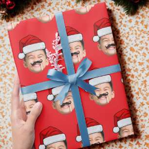 Emballage cadeau visage chapeau de Père Noël, visa