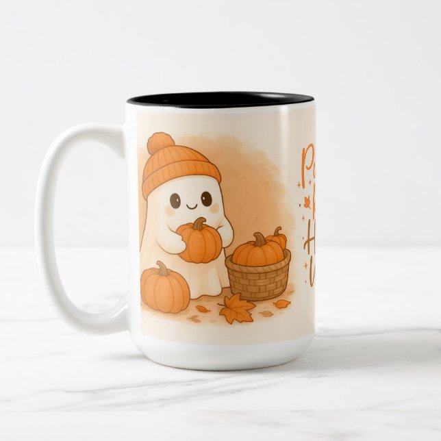 Emballage de mug à café Cute Ghost pour maison de  (Gauche)