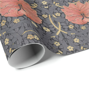 Emballage de papier cadeau vintage motif Pimpernel