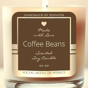 Emballage de produits de luxe Étiquette Dark Brown