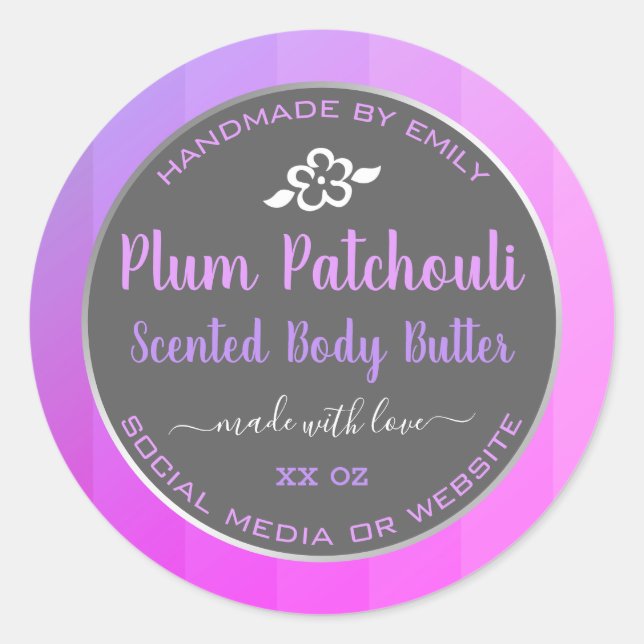 Emballage de produits Étiquette Plum Patchouli Lil (Devant)