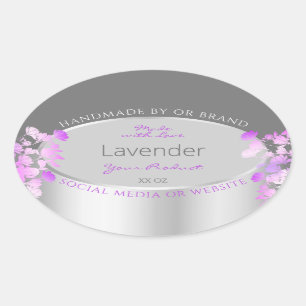 Emballage de produits floraux violets Étiquettes G
