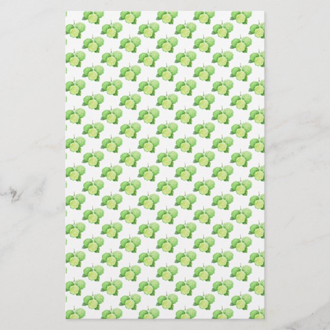 Emballage de savon Motif Bergamot | Papier lin (Devant)
