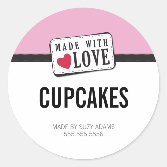 EMBALLAGE PRODUIT ÉTIQUETTE :: fait avec amour 5 (Devant)