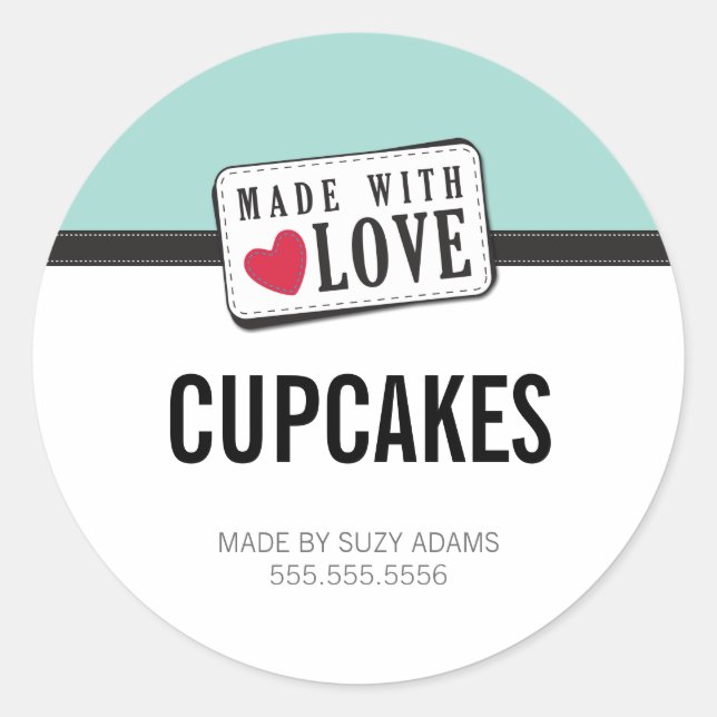 EMBALLAGE PRODUIT ÉTIQUETTE :: réalisé avec amour  (Devant)