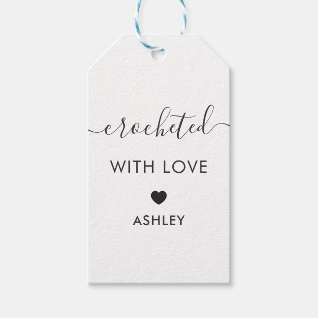 Emballé d'amour, étiquette cadeau artisanale, Kraf (Devant)