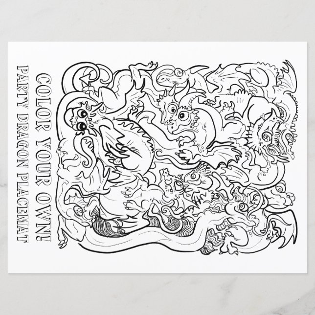 Emballé Dans Les Dragons De Partie Couleur Votre P (Devant)