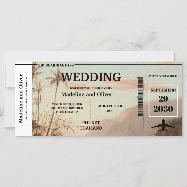 Embarquement Pass Destination Palmiers tropicaux (Devant)