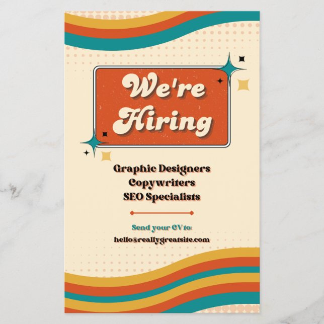 Embaucher maintenant un prospectus (Devant)