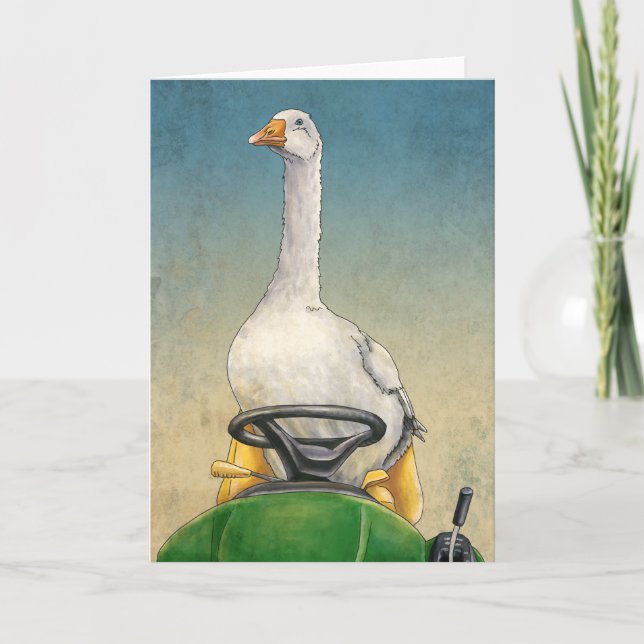 Embden Goose sur les cartes de tracteur (Devant)