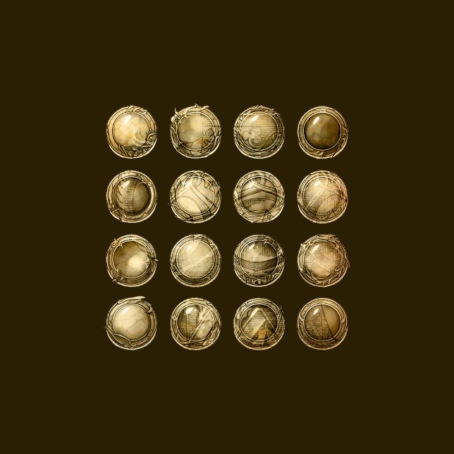 Embellissements de album de boutons anciens (Créateur téléchargé)