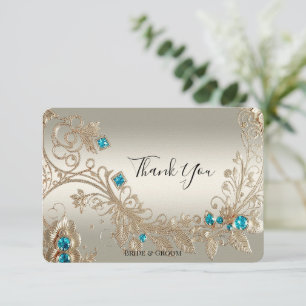 Embellister le Carte de remerciements Gold Blue St