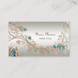 Embellister le Carte de visite Gold Blue Stones