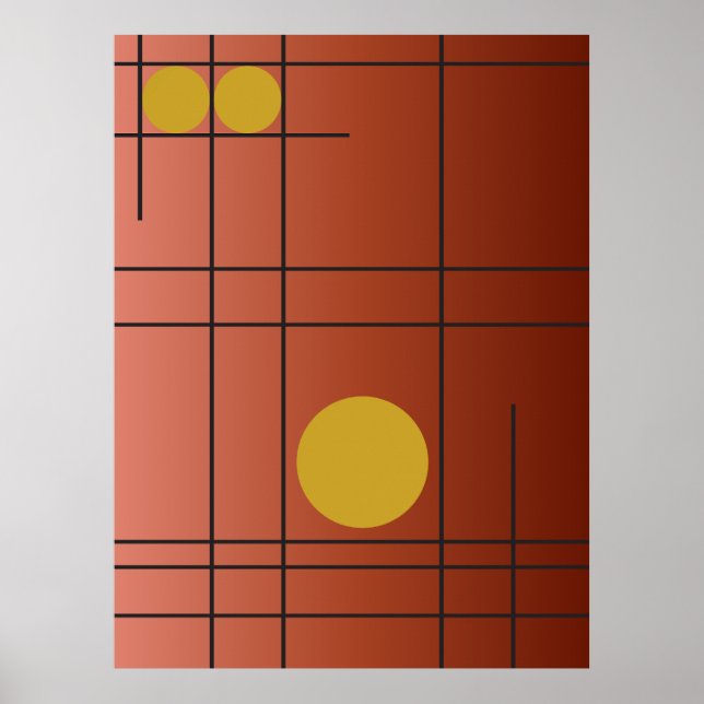 Ember Drift No. 1 — Affiches d'art mural géométriq (Devant)