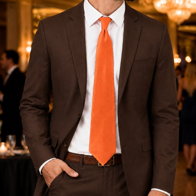 Ember Sovereign | Luxe cravate orange brûlé design (Créateur téléchargé)