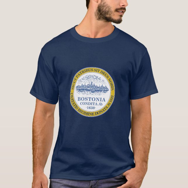 Emblème de Boston, Massachusetts T-Shirt (Devant)