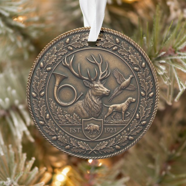 Emblème de chasse en bronze (Arbre)