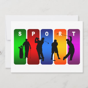 Emblème de golf multicolore