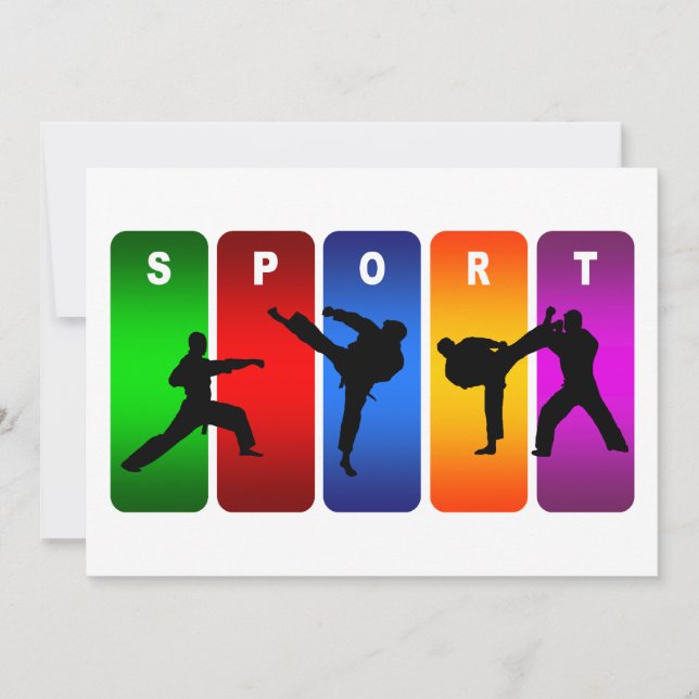 Emblème de karaté multicolore (Devant)