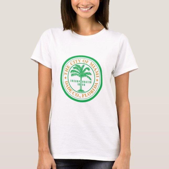 Emblème de Miami, Floride T-Shirt (Devant)