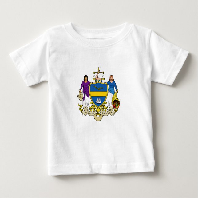 Emblème de Philadelphie, Pennsylvanie T-shirt bébé (Devant)