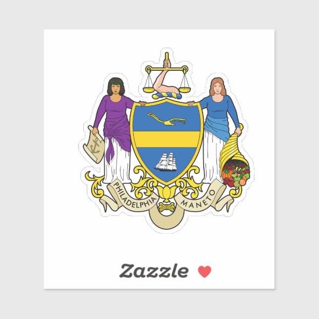 Emblème de Philadelphie, Sticker en vinyle de Penn (Feuille)