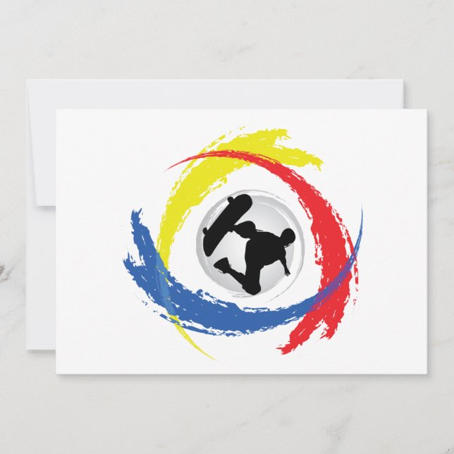 Emblème de skateboard Tricolor (Devant)