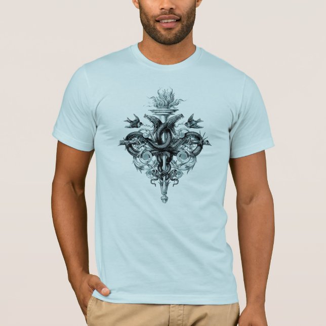 Emblème de T-shirt d'équilibre et d'éléments (Devant)