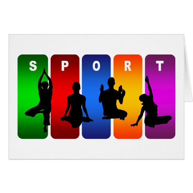 Emblème multicolore de yoga (Devant horizontal)