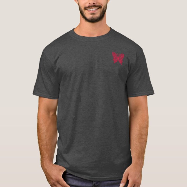 Emblème Papillon Rouge en Dentelle | T-Shirt Bloss (Devant)
