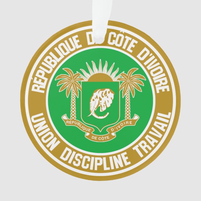 Emblème rond de Côte d'Ivoire (devant)