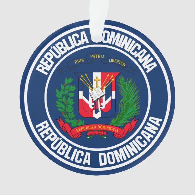 Emblème rond de la République Dominicaine (devant)