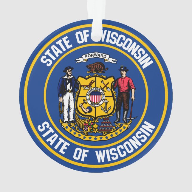 Emblème rond du Wisconsin (dos)