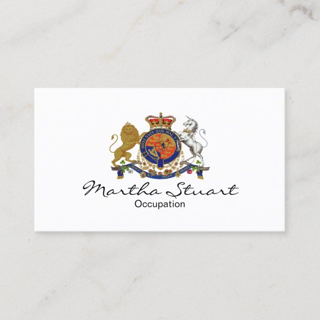 Emblème royal ~ Carte de visite / Unisex (Devant)
