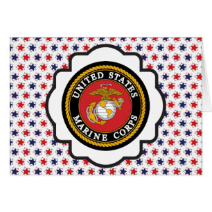 Emblème USMC avec étoiles rouges blanches et bleue