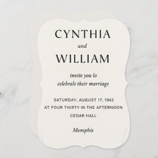 Embossed Cutout - Wedding Invitation