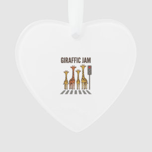 Embouteillage giraffic Drôle de girafe traversant