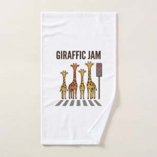 Embouteillage giraffic Drôle de girafe traversant