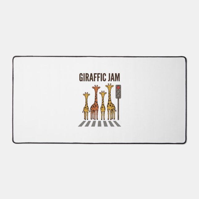 Embouteillage giraffic Drôle de girafe traversant  (Recto)