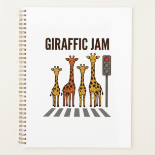 Embouteillage giraffic Drôle de girafe traversant