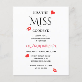 Embrasse l'Invitation de la fin de semaine Miss Go