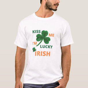 Embrasse-moi, je suis chanceux t-shirt irlandais