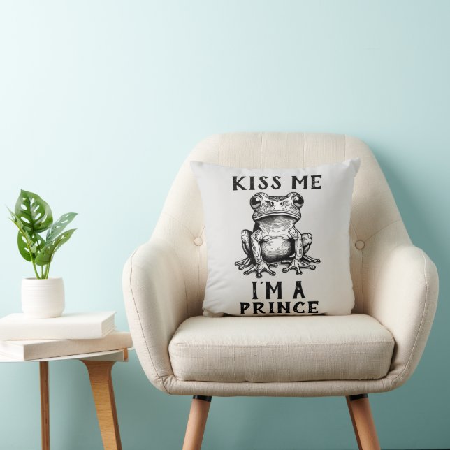 Embrasse-moi Je suis un Oreiller Prince Throw (Chaise)