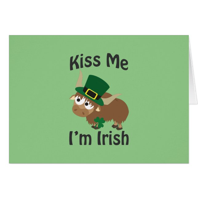 Embrasse-moi Je suis yak irlandais (Devant Horizontal)