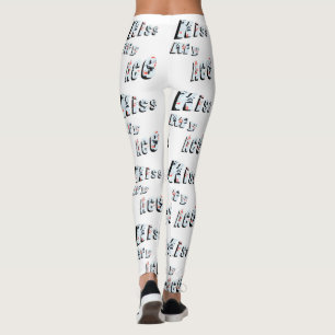 Embrasse mon as, dames poker blanc Logo Leggings