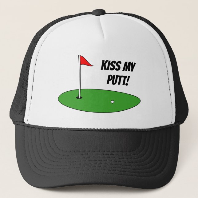 Embrasse mon putt drôle casquette sportif pour gol (Devant)