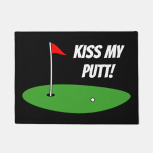 Embrasse mon putt fun tapis de bienvenue pour golf