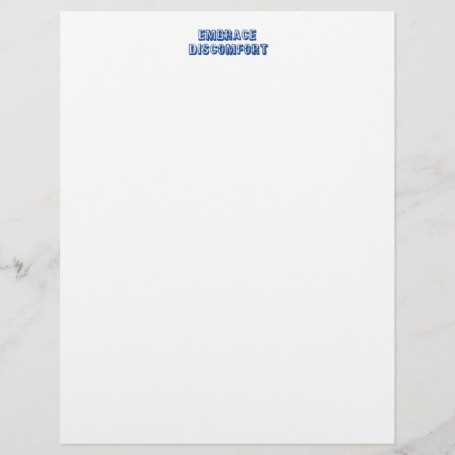 Embrasser l'inconfort (Devant)