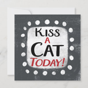 Embrasser un chat Carte de voeux aujourd'hui