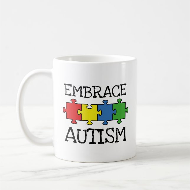 Embrassez l'autisme café Mug (Gauche)
